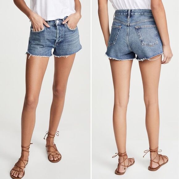 NWT Agolde Parker Vintage Cut-Off Short in Lowkey Medium Distress Size 32 | 14 - Picture 14 of 14